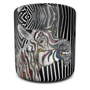 Pouf rond Zebr'ArtCJs