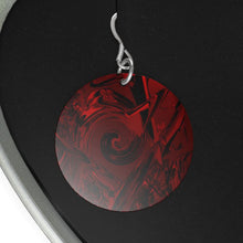 Charger l&#39;image dans la galerie, Pacific Red Black : Boucles d&#39;oreilles en argent sterling
