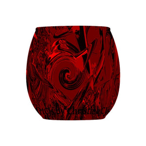 Pacific Red Black : Bougeoir en verre