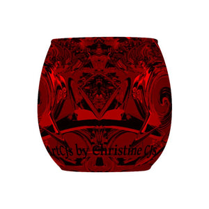 Pacific Red Black : Bougeoir en verre