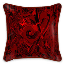 Charger l&#39;image dans la galerie, Pacific Red Black : Coussin en soie
