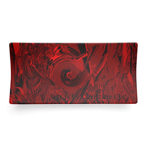 Pacific Red Black : Assiette rectangulaire courbée