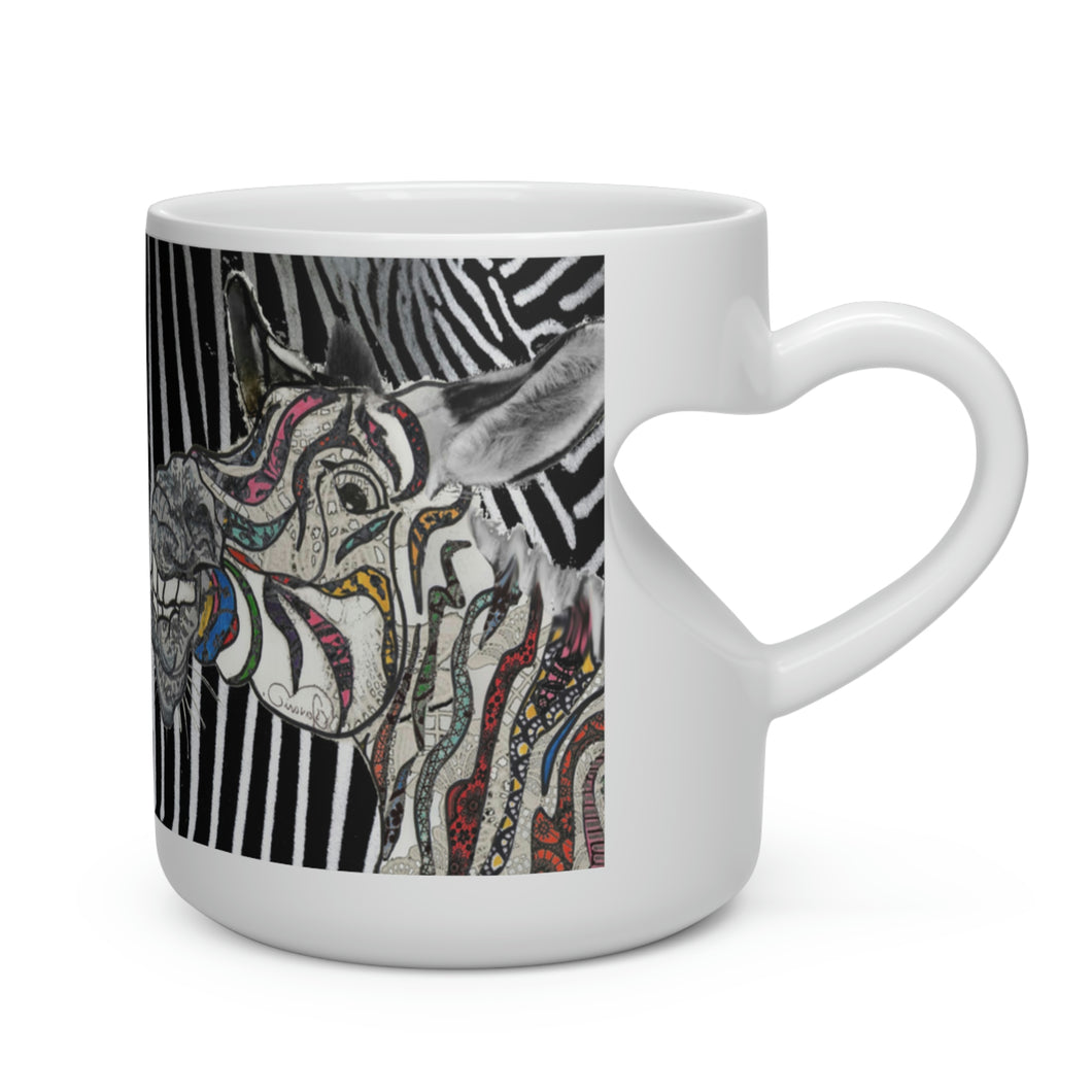 Tasse cœur Zebra